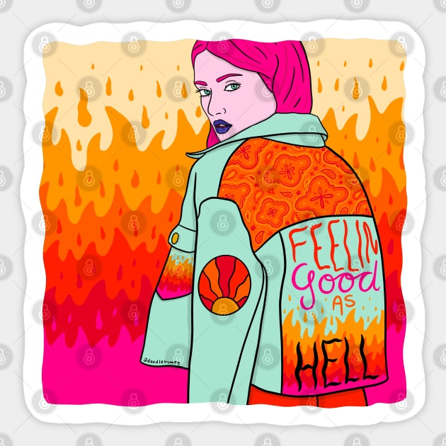 Good as Hell Sticker by Doodle by Meg